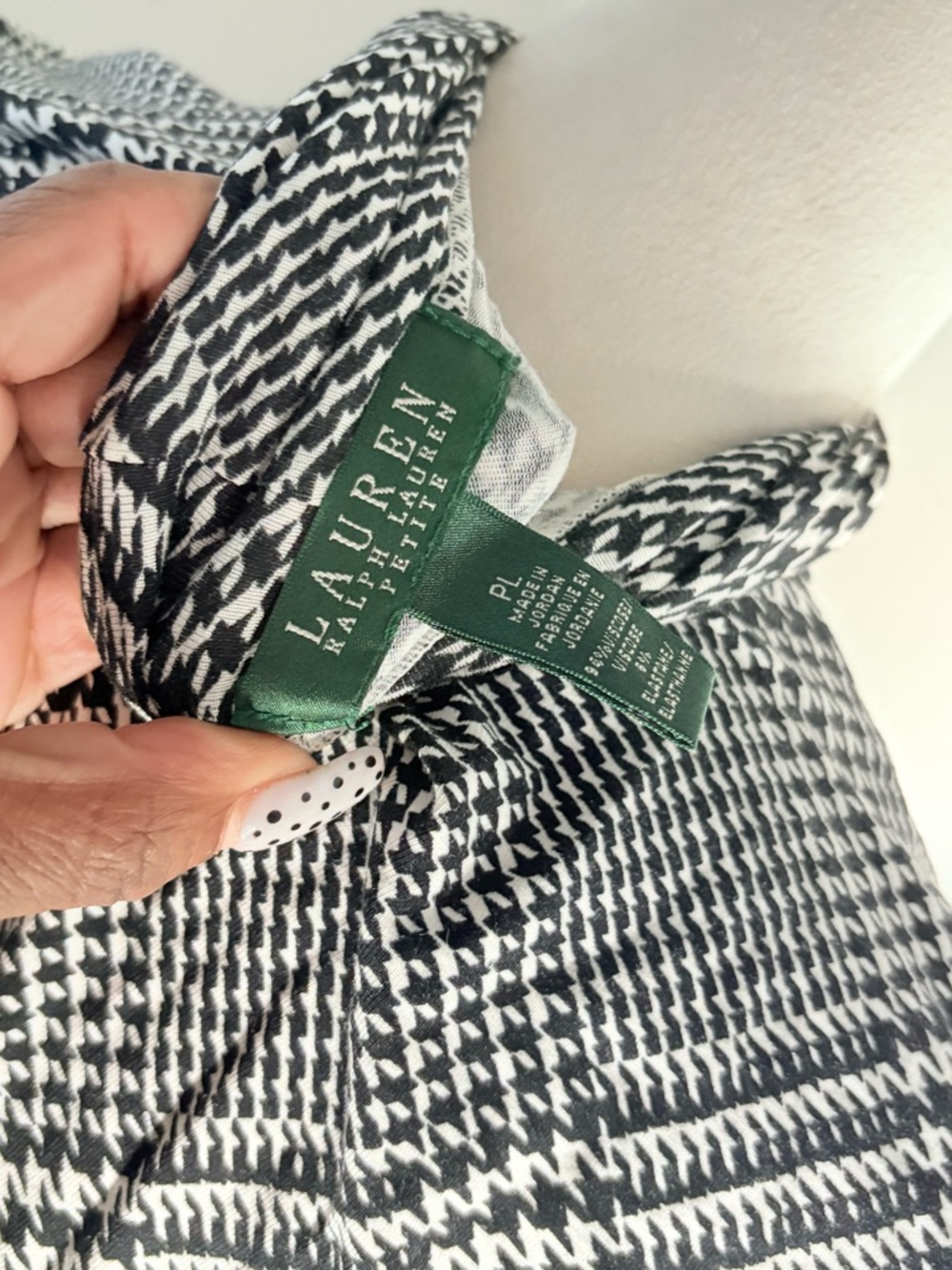 Ralph Lauren Black & White Plaid Sleeveless Mock Neck Top - Picture 3 of 3